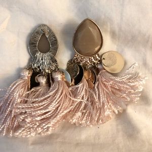 Tassel Hanging Gold Earrings for Festive Look